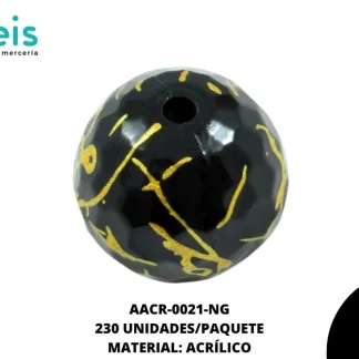 ACRILICO VETAS RED DIAM 16 MM REF: BB0009-44 NEGRO 230 U/PQT (.5 KG)