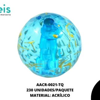 ACRILICO VETAS RED DIAM 16 MM REF: BB0009-44 TURQUESA 230 U/PQT (.5 KG)