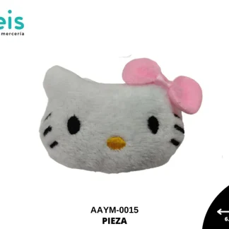 MINI PELUCHE CABEZA KITTY MOÑO SALMON REF: DLFP2230