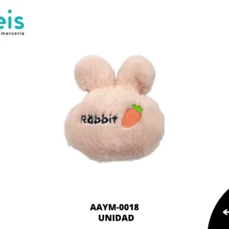 MINI PELUCHE CABEZA CONEJO ROSA REF: DLFP2232