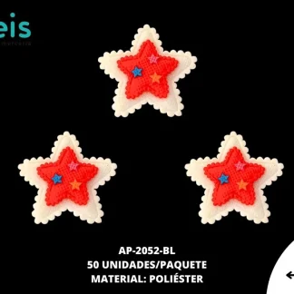 ACCESORIOS INFANTILES ESTRELLA AAYM-0062-BL 6cmX6.5xm 50 PZ/PQT BLANCO