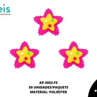 ACCESORIOS AYM INFANTIL ESTRELLA AAYM-0062-FS 6cmX6.5xm 50 PZ/PQT FIUSHA