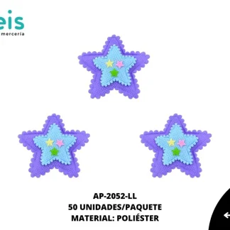 ACCESORIOS INFANTILES ESTRELLA AAYM-0062-LL 6cmX6.5xm 50 PZ/PQT LILA