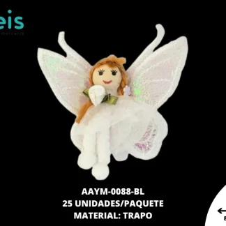 MUÑECA ANGEL TRAPO REF: 17.5 CM BLANCO 25 U/PQT