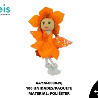 MUÑECA HAWAINA REF: QW-14 NARANJA 100 U/PQT