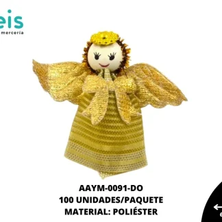 MUÑECA MINI ANGEL REF: QW-48 DORADO 100 U/PQT
