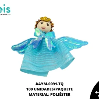 MUÑECA MINI ANGEL REF: QW-48 TURQUESA 100 U/PQT
