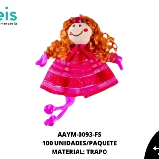 MUÑECA MINI TRAPO RIZOS REF: QW-45 FIUSHA 100 U/PQT