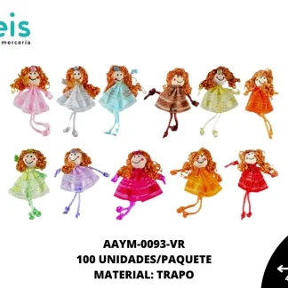 MUÑECA MINI TRAPO RIZOS REF: QW-45 VARIOS 100 U/PQT