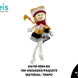 MUÑECA MINI TRAPO RUANA REF: QW-06 BEIGE 100 U/PQT
