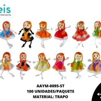 MUÑECA MINI TRENZA REF: QW-32 SURTIDO 100 U/PQT
