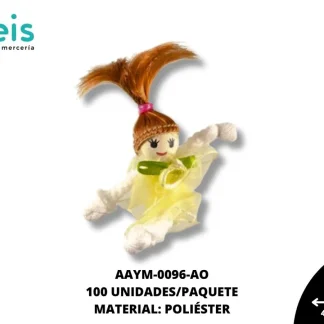 MUÑECA PALMA COCO REF: #2 AMARILLO 100 U/PQT