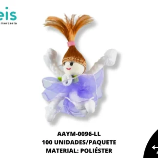 MUÑECA PALMA COCO REF: #2 LILA 100 U/PQT