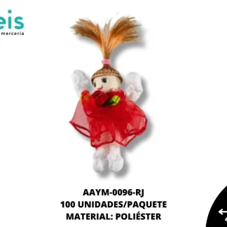 MUÑECA PALMA COCO REF: #2 ROJO 100 U/PQT