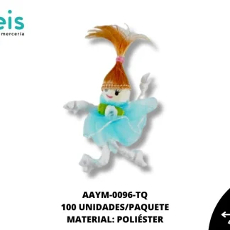 MUÑECA PALMA COCO REF: #2 TURQUESA 100 U/PQT