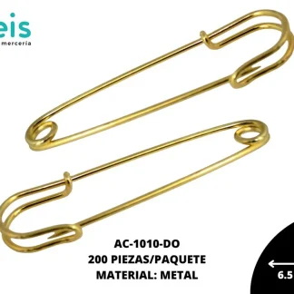 ACCESORIOS METAL GANCHO FALDA AC-1010-DO 6.5mmX45mm 200 PZ/PQT DORADO