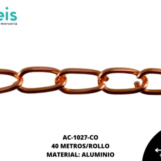 CADENA ALUMINIO REF: 1504 COBRE 40 METROS/ROLLO