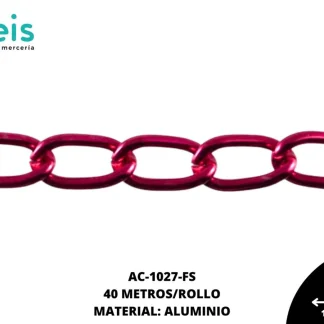 CADENA ALUMINIO REF: 1504 FUCSIA 40 METROS/ROLLO