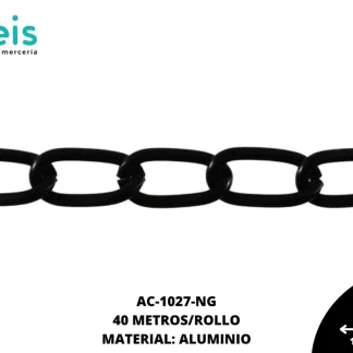 CADENA ALUMINIO REF: 1504 NEGRO 40 METROS/ROLLO