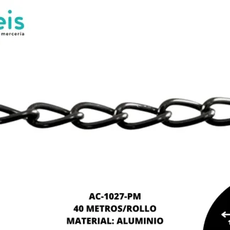 CADENA ALUMINIO REF: 1504 PLOMO 40 METROS/ROLLO