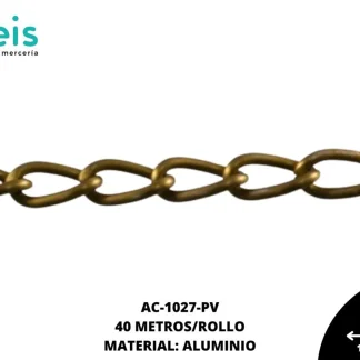 CADENA ALUMINIO REF: 1504 LATON VIEJO 40 METROS/ROLLO