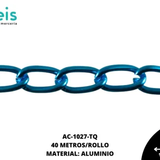 CADENA ALUMINIO REF: 1504 TURQUESA 40 METROS/ROLLO
