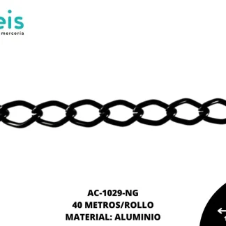 CADENA ALUMINIO REF: 1506 NEGRO 40 METROS/ROLLO