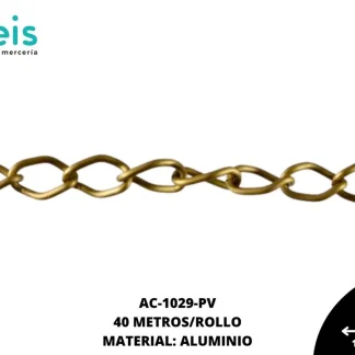 CADENA ALUMINIO REF: 1506 LATON VIEJO 40 METROS/ROLLO