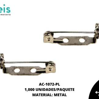 GANCHO PREND C/SEGURO REF: QX-371 PLATA 1000 u/pqt