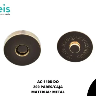 IMAN BROCHE RED LATON REF: ZBICH(14mm) DORADO 200 pares/caja