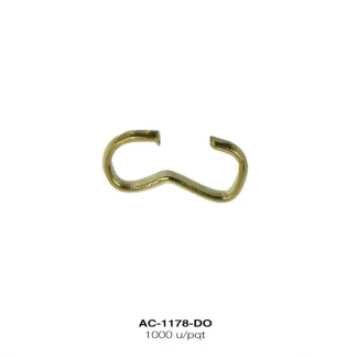 ABRAZADERA METALICA REF: 1.5X8.7mm DORADO 1000 u/pqt