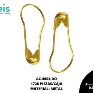 ACCESORIOS METAL GANCHO PERA AC-4004-DO 9mmX22mm 1,728 PZ/PQT DORADO