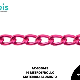 CADENA ALUMINIO REF: 1501 FUCSIA 40 METROS/ROLLO