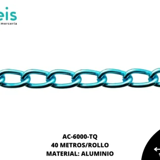 CADENA ALUMINIO REF: 1501 TURQUESA 40 METROS/ROLLO