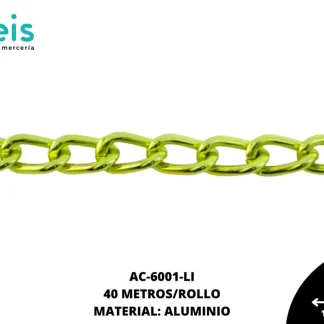 CADENA ALUMINIO REF: L1609 LIMON 40 METROS/ROLLO
