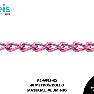 CADENA ALUMINIO REF: 1610 ROSA 40 METROS/ROLLO