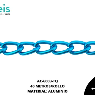 CADENA ALUMINIO REF: 1701 TURQUESA 40 METROS/ROLLO