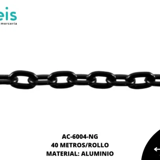 CADENA ALUMINIO REF: 2104 NEGRO 40 METROS/ROLLO