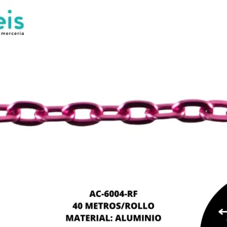 CADENA ALUMINIO REF: 2104 ROSA FUERTE 40 METROS/ROLLO