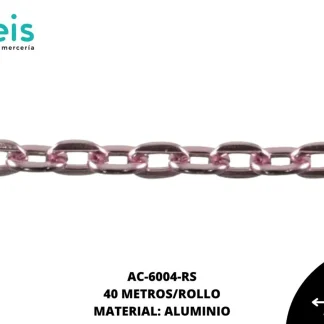 CADENA ALUMINIO REF: 2104 ROSA 40 METROS/ROLLO