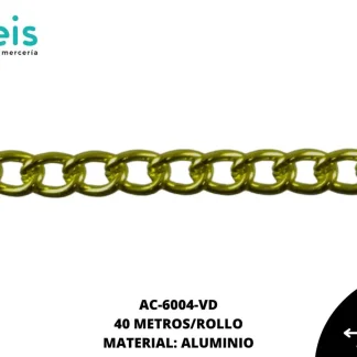 CADENA ALUMINIO REF: 2104 VERDE 40 METROS/ROLLO