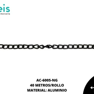 CADENA ALUMINIO REF: 2102 NEGRO 40 METROS/ROLLO