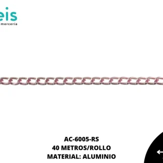 CADENA ALUMINIO REF: 2102 ROSA 40 METROS/ROLLO