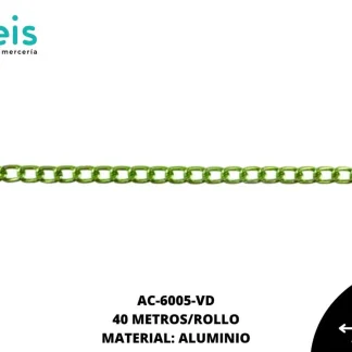 CADENA ALUMINIO REF: 2102 VERDE 40 METROS/ROLLO