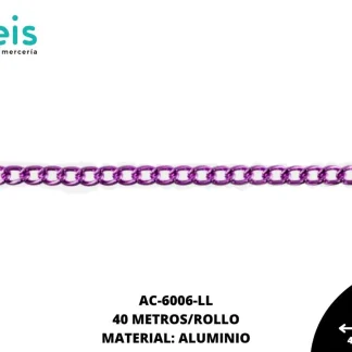 CADENA ALUMINIO REF: 2001 LILA 40 METROS/ROLLO
