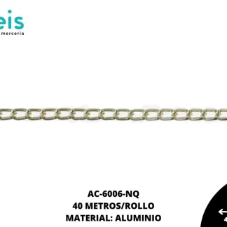 CADENA ALUMINIO REF: 2001 NIQUEL 40 METROS/ROLLO