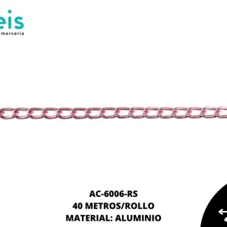 CADENA ALUMINIO REF: 2001 ROSA 40 METROS/ROLLO