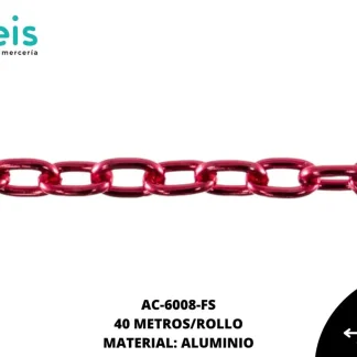 CADENA ALUMINIO REF: 1806 FUCSIA 40 METROS/ROLLO
