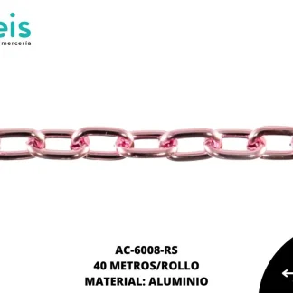 CADENA ALUMINIO REF: 1806 ROSA 40 METROS/ROLLO