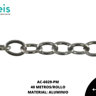 CADENA ALUMINIO 6.3MM REF: L1709 PLOMO 40 METROS/ROLLO